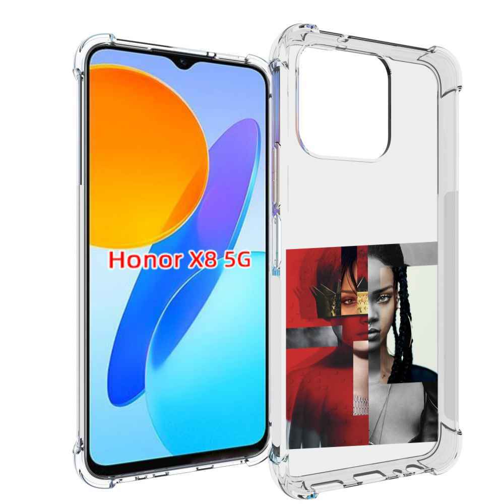 

Чехол MyPads Обложка-Рианна для Honor X8 5G, Прозрачный, Tocco