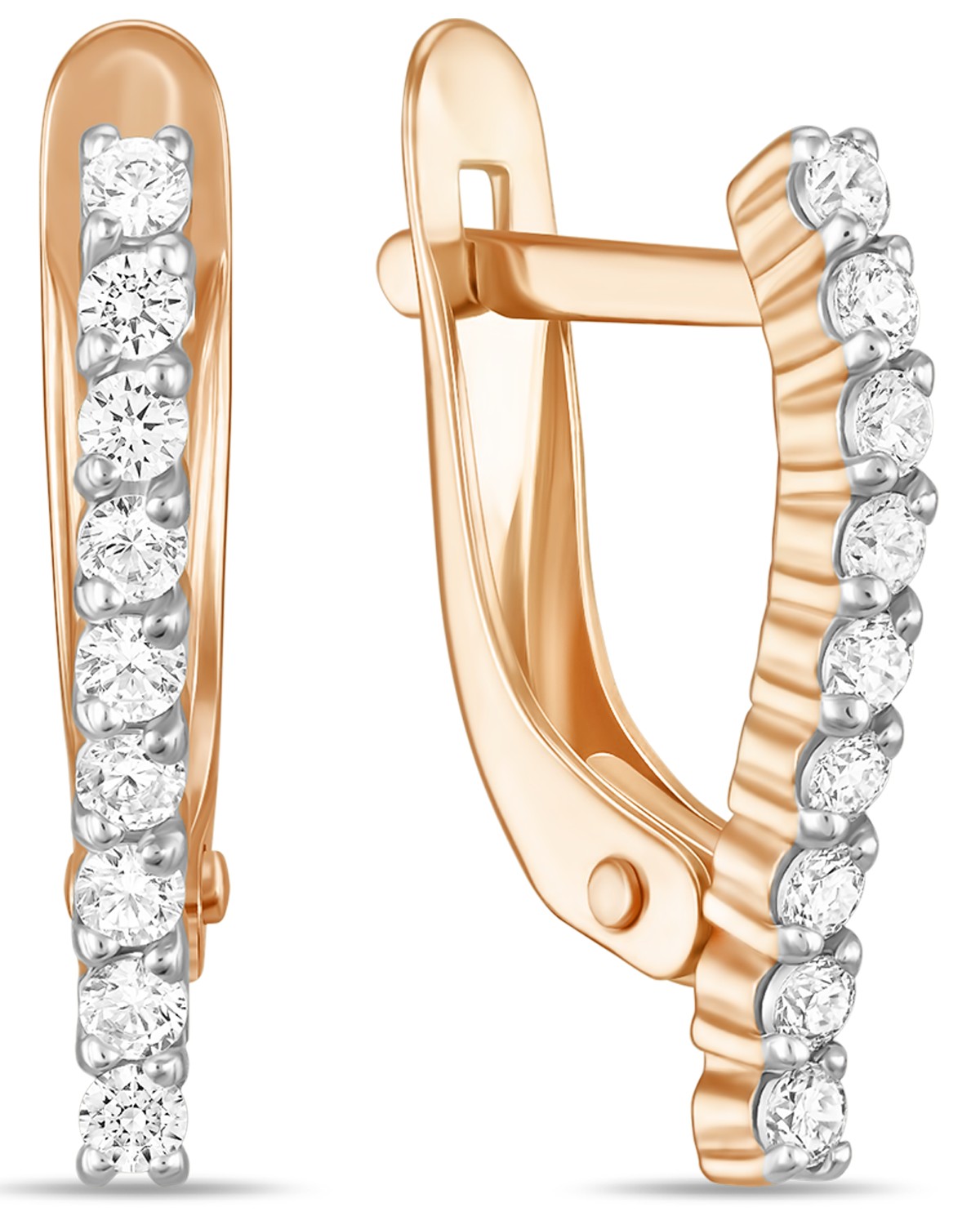 Серьги из красного золота MIUZ Diamonds E2028-S132-261, фианит