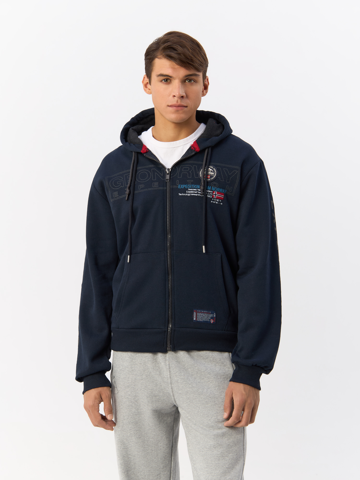 

Толстовка мужская Geographical Norway WY1250H/GN синяя 2XL, Синий, WY1250H/GN