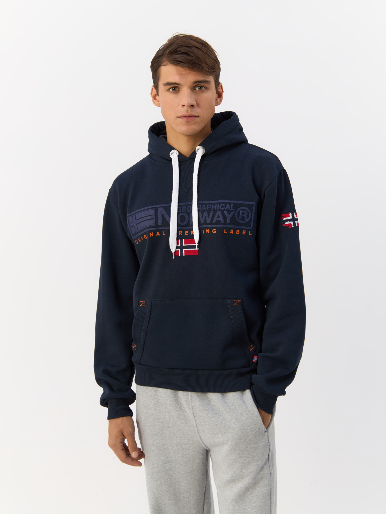 Свитшот Geographical Norway для мужчин, тёмно-синий, размер 2XL, WY1255H/GN