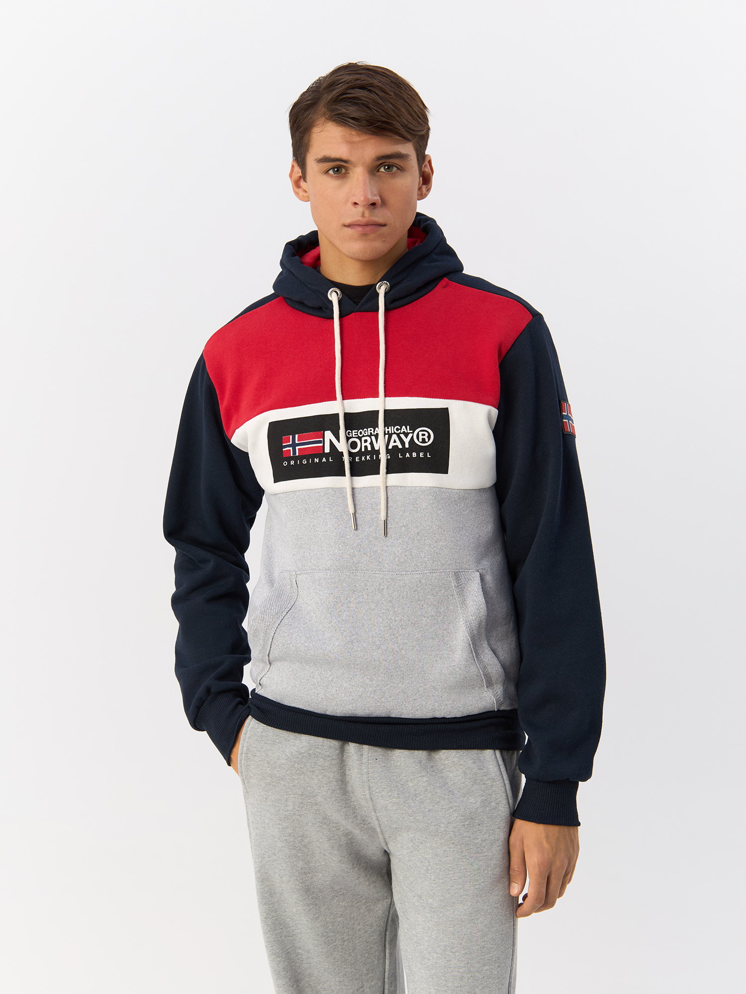 Свитшот мужской Geographical Norway WY1249HGN синий 3XL 5590₽