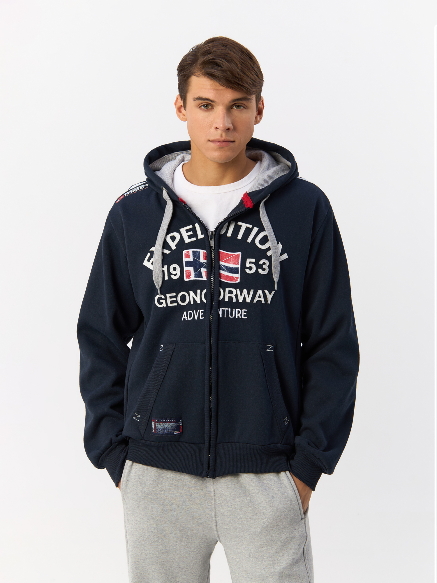 Свитшот Geographical Norway для мужчин, тёмно-синий, размер 3XL, WY1253H/GN