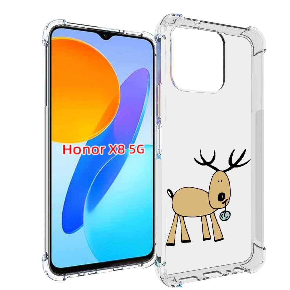 Чехол MyPads Олень с шариком для Honor X8 5G