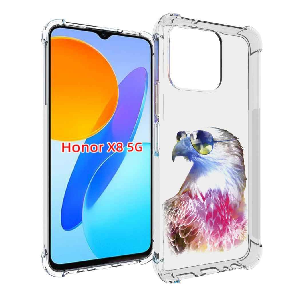 

Чехол MyPads Орел в очках для Honor X8 5G, Прозрачный, Tocco
