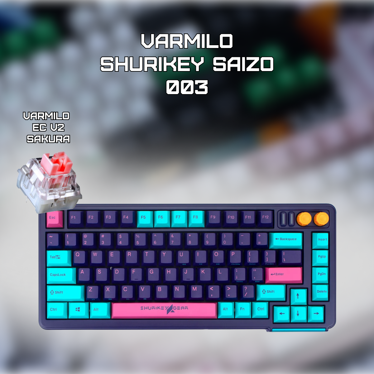 

Клавиатура Varmilo Shurikey Saizo 003 EC v2 Sakura Switches, Shurikey Saizo 003