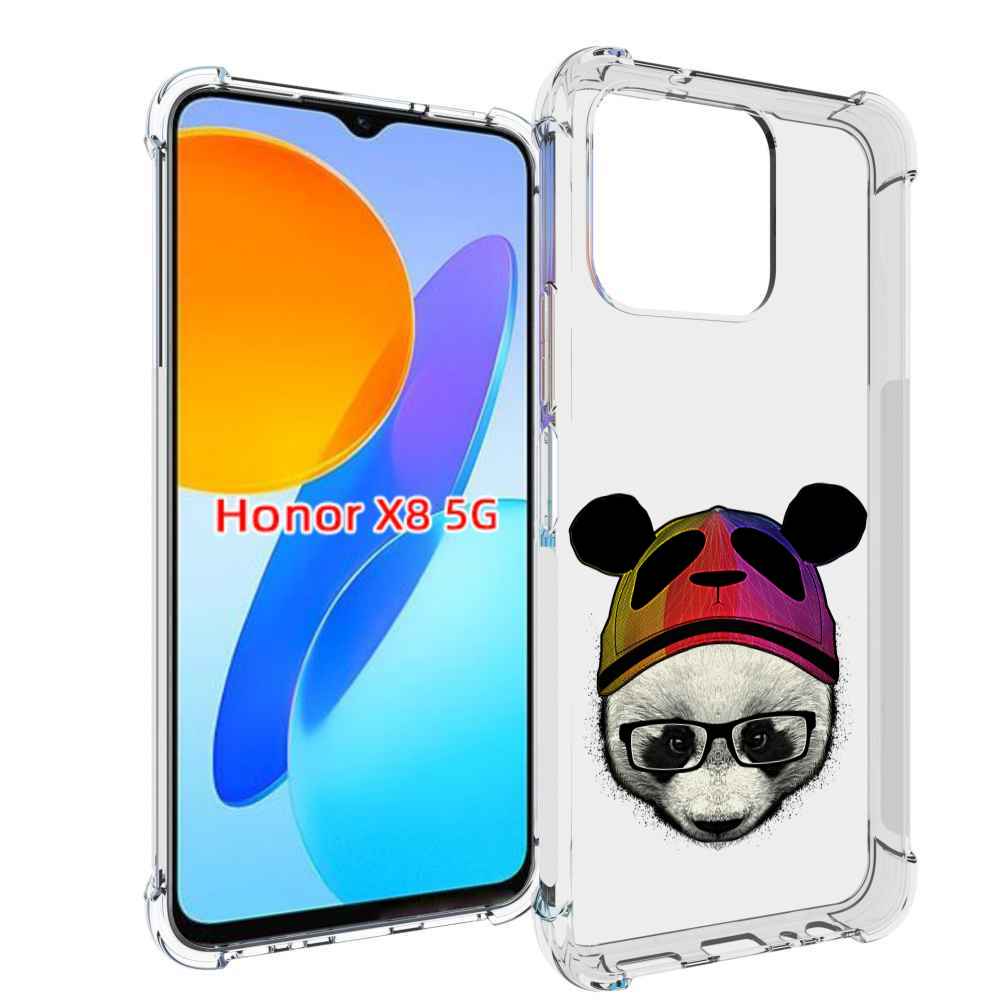 

Чехол MyPads Панда в шапке для Honor X8 5G, Прозрачный, Tocco
