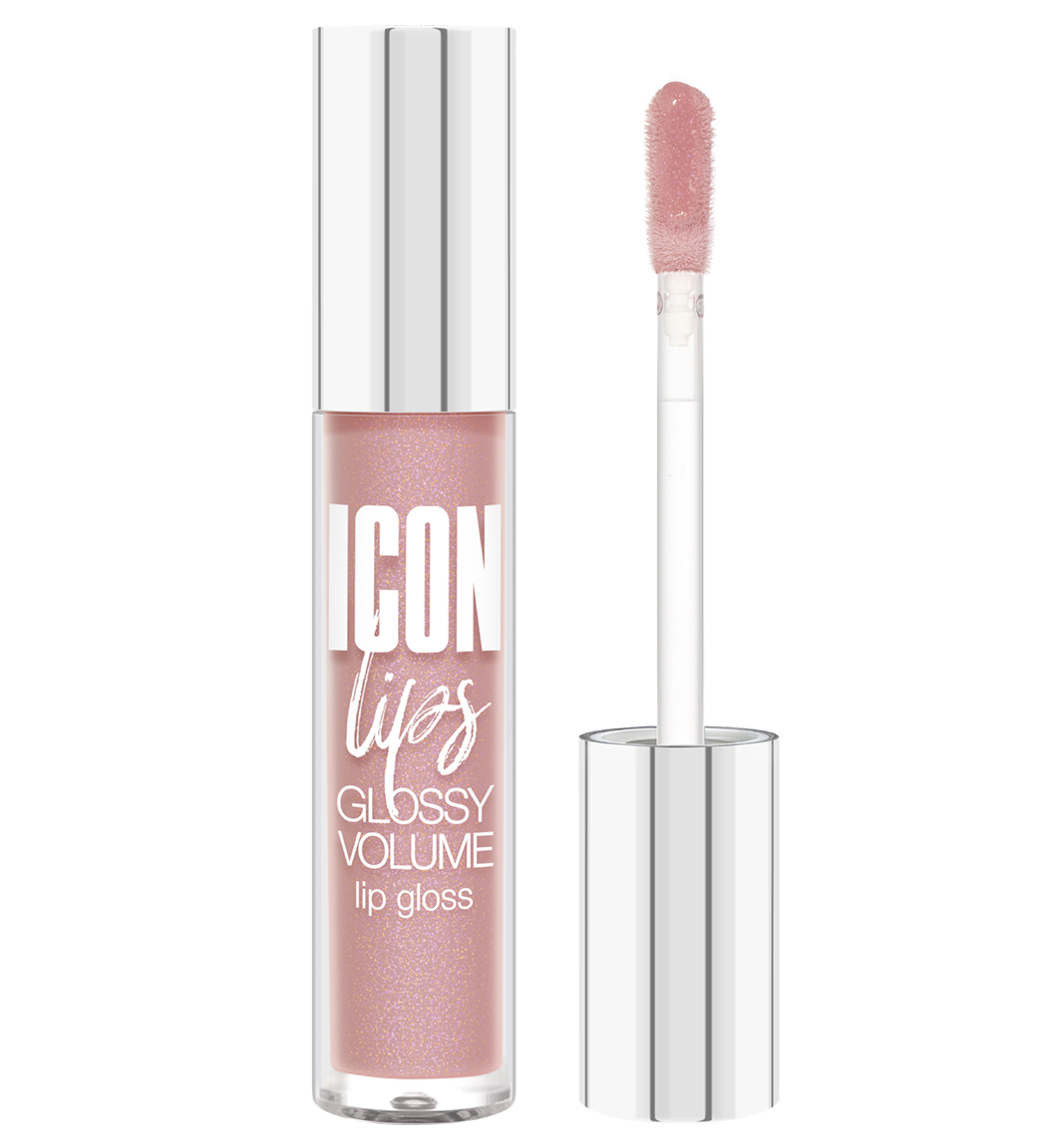 фото Блеск для губ luxvisage icon lips glossy volume с эффектом объема, №504 dusty rose, 3,4 г