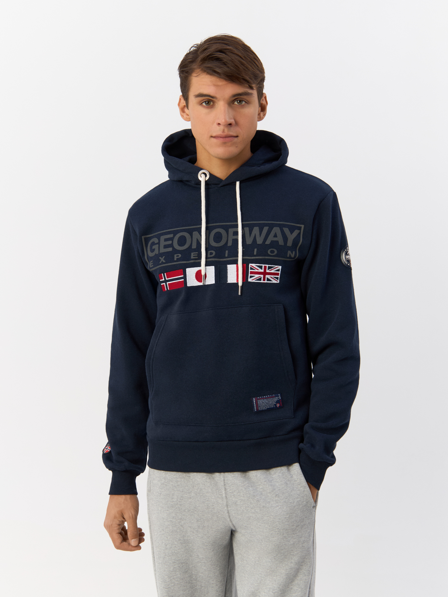 

Худи мужское Geographical Norway WX1879H/GNO синее L, Синий, WX1879H/GNO