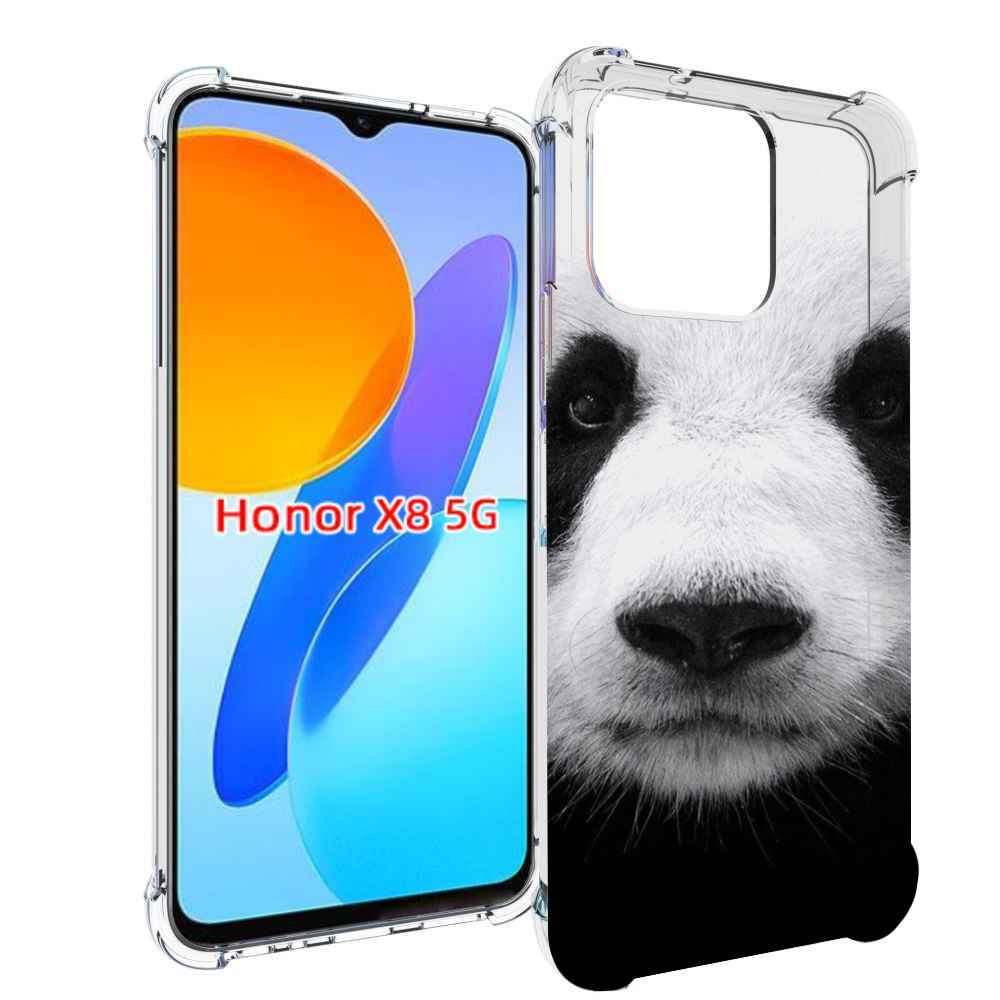 

Чехол MyPads Панда-портрет для Honor X8 5G, Прозрачный, Tocco