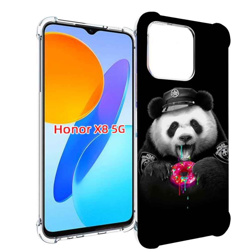 

Чехол MyPads Панда-с-пончиком для Honor X8 5G, Прозрачный, Tocco