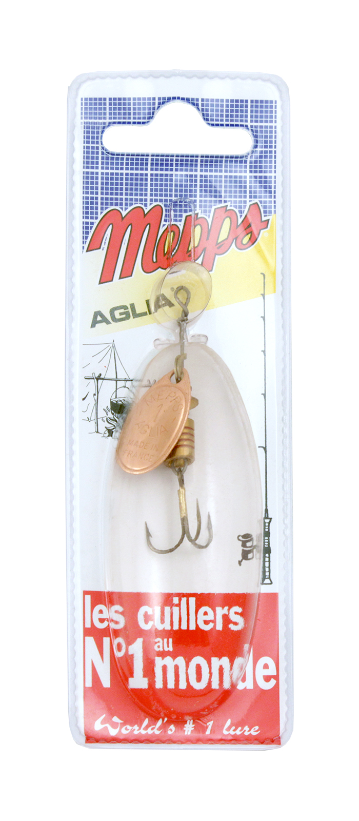 

Блесна вращающаяся Mepps Aglia CU №1, 3,5 г, блистер, Золотистый;красный