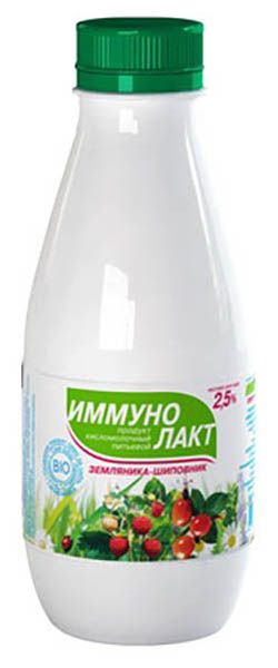 

Биопродукт Иммунолакт земляника-шиповник 2,5% БЗМЖ 450 мл