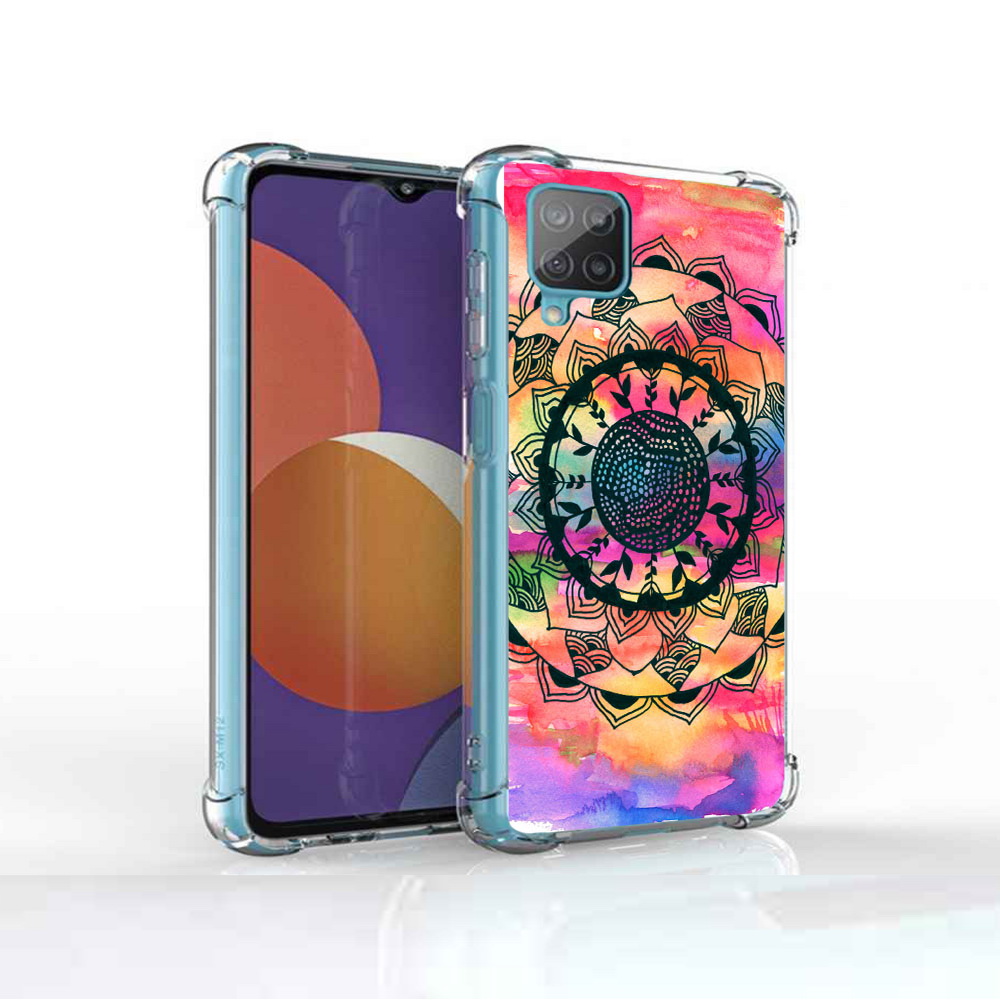 

Чехол MyPads Tocco для Samsung Galaxy M12 яркая абстракция круглый цветок, Прозрачный, Tocco