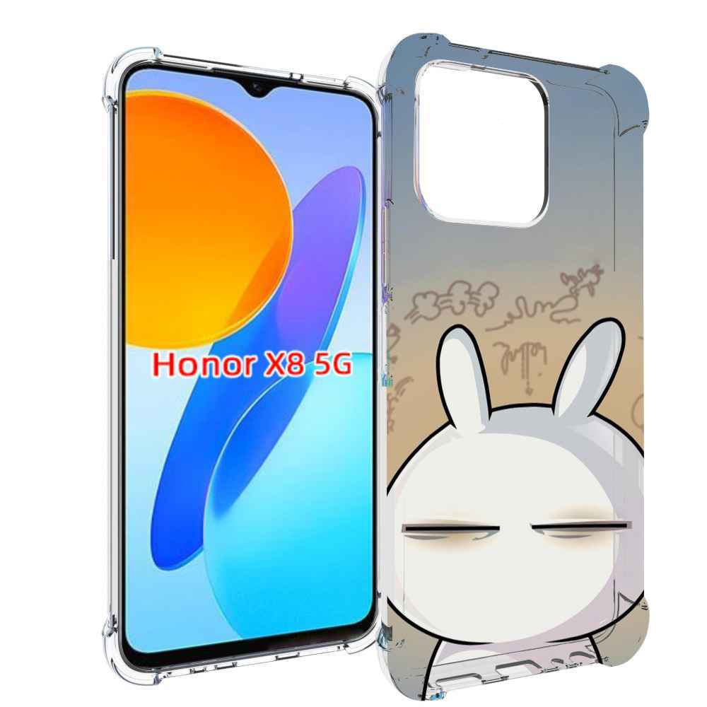 

Чехол MyPads Подозрительный-зайка для Honor X8 5G, Прозрачный, Tocco