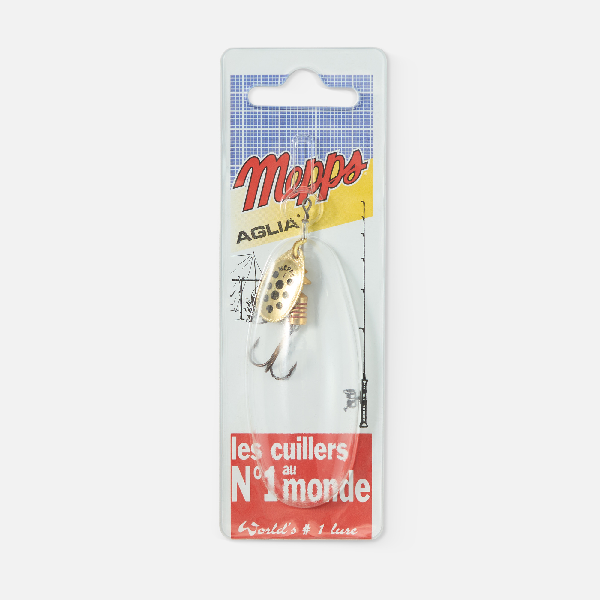 

Блесна вращающаяся Mepps Aglia Pts Noirs OR №1, 3,5 г, блистер, Золотистый