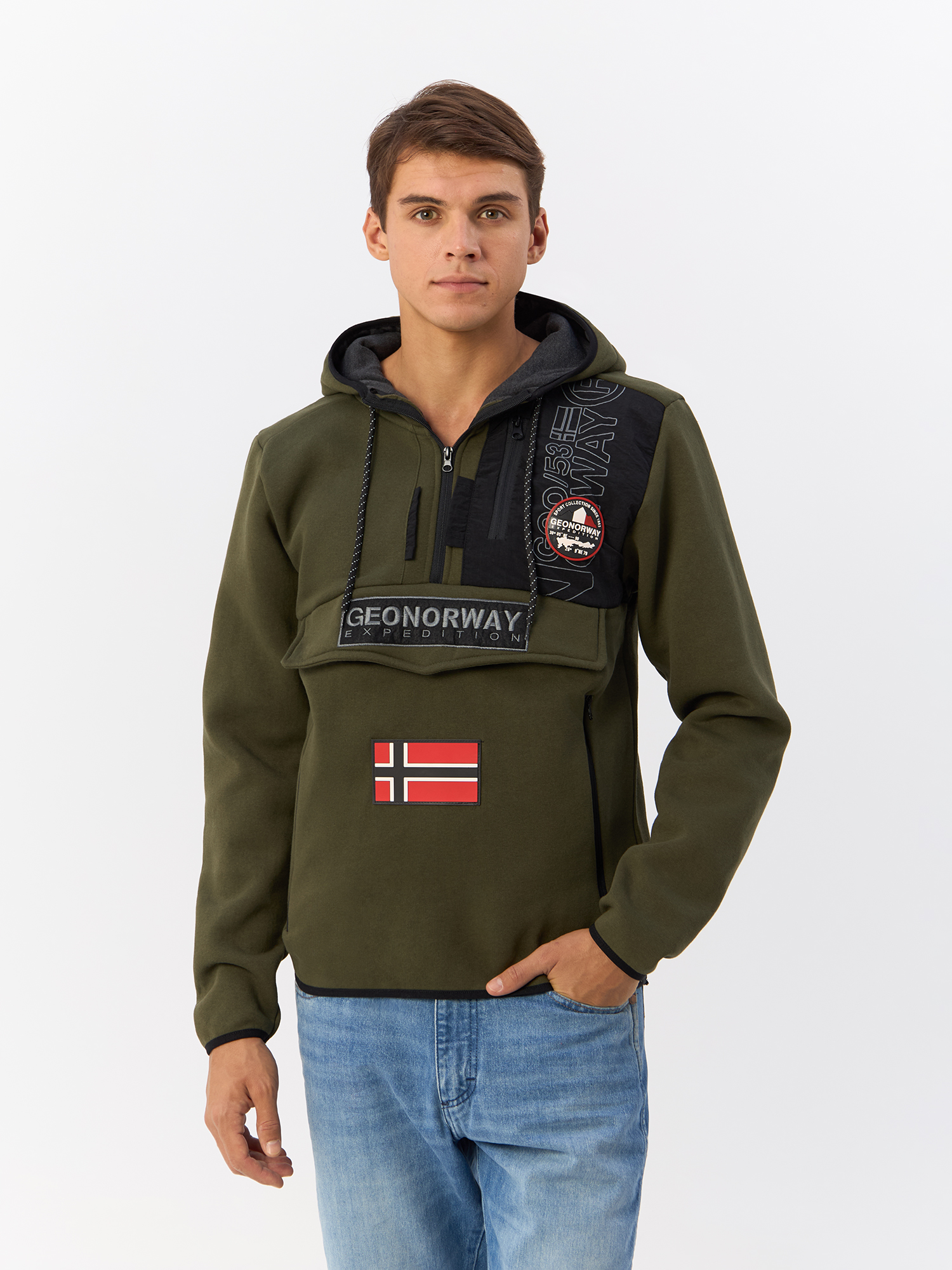 Свитшот мужской Geographical Norway WU8006H/GNO хаки L