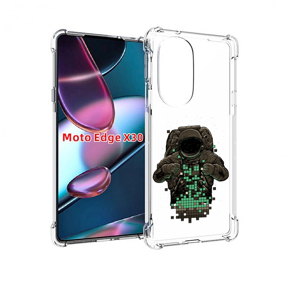 

Чехол MyPads космонавт с пикселями для Motorola Moto Edge X30, Прозрачный, Tocco