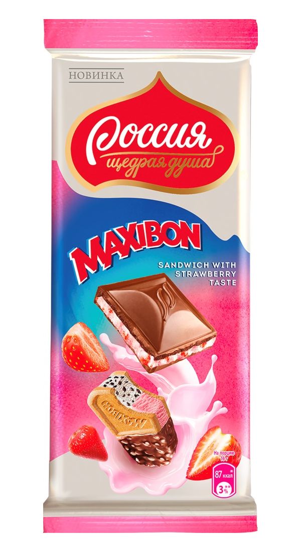 

Шоколад Россия - щедрая душа! Maxibon молочный 2,24 кг