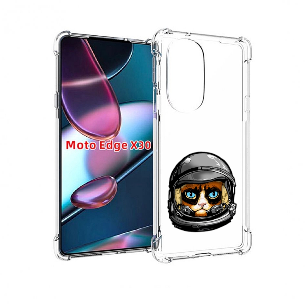 

Чехол MyPads кот космонавт для Motorola Moto Edge X30, Прозрачный, Tocco