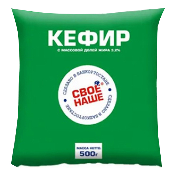 

Кефир Свое Наше 3,2% БЗМЖ 500 мл