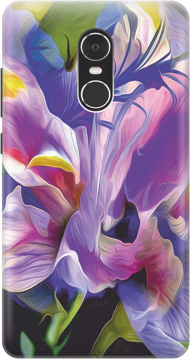 

Чехол на Xiaomi Redmi Note 4 "Цветочная абстракция", Зеленый;синий, 1365