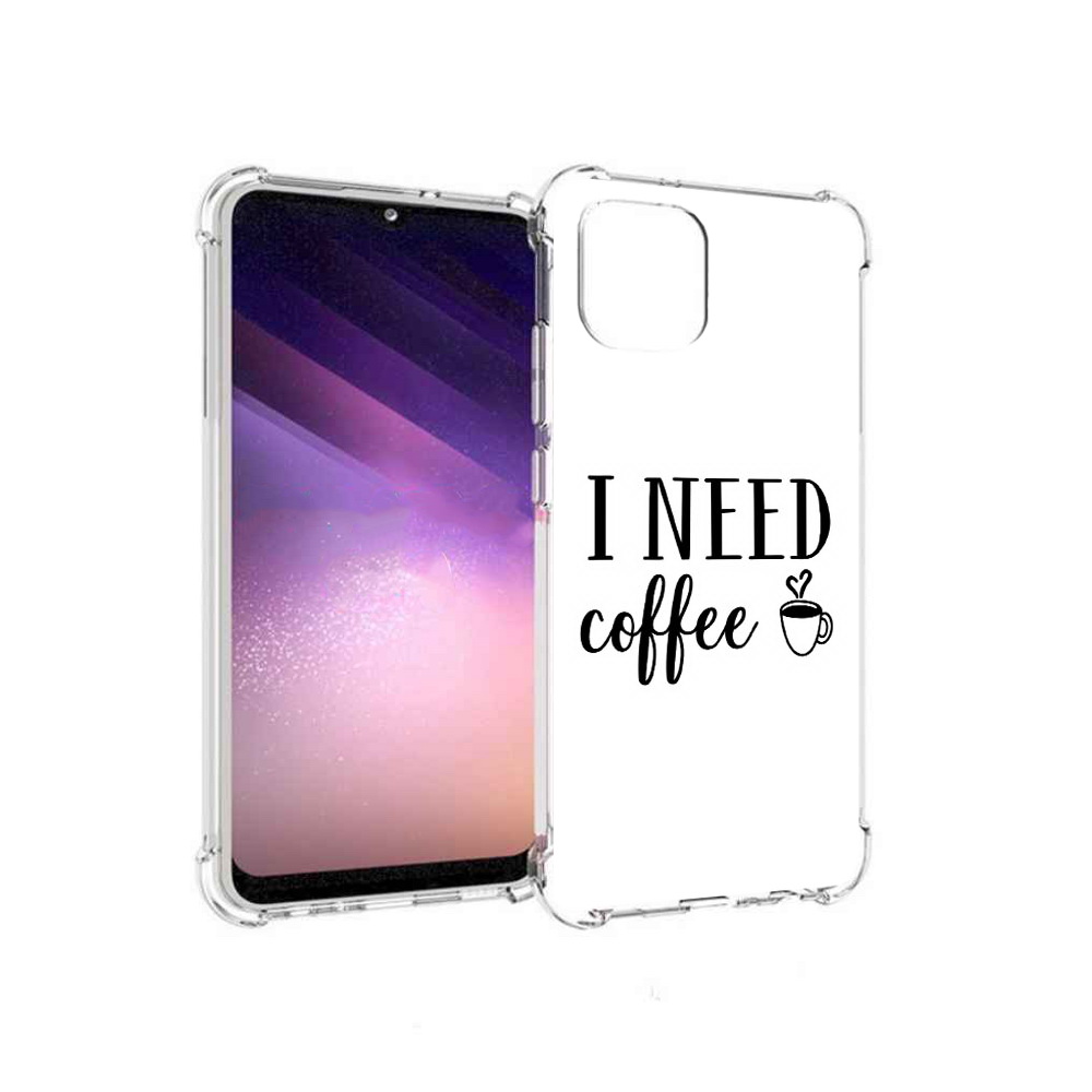 

Чехол MyPads Tocco для Samsung Galaxy A03 Мне нужен кофе (PT226903.537.121), Прозрачный, Tocco