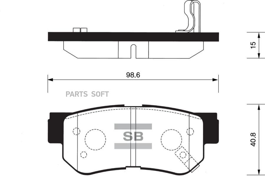 

Тормозные колодки Sangsin brake дисковые SP1117, SP1117
