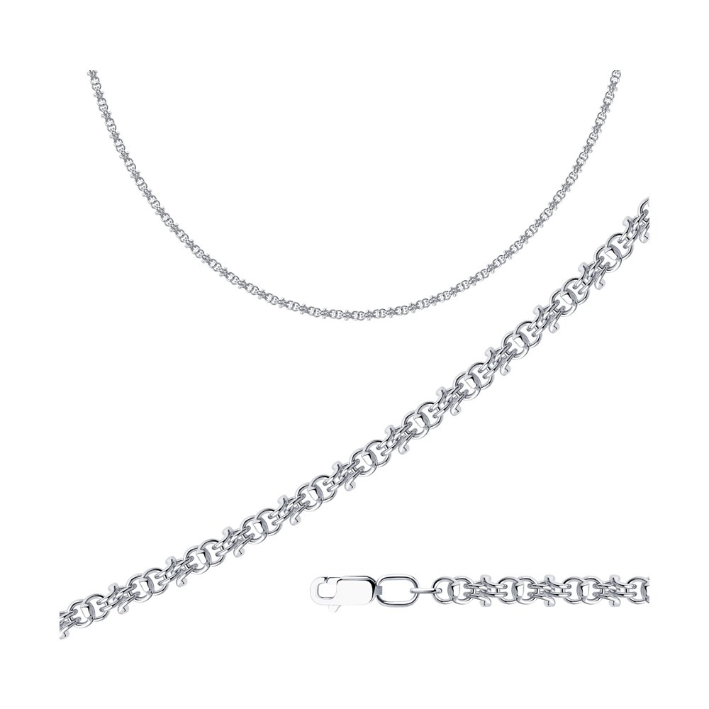 

Цепочка из серебра 55 см SOKOLOV 968240704, 968240704