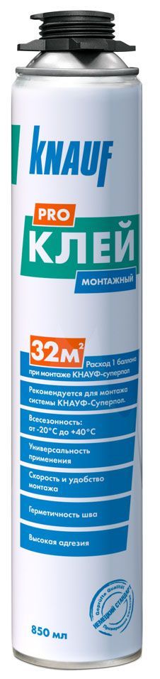 KNAUF Pro полиуретановый пена-клей монтажный (0,85л)
