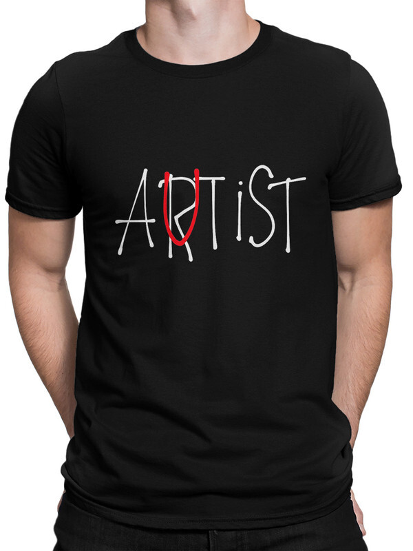 Футболка мужская DreamShirts Studio Артист - Аутист 113-artist-2 черная, черный, хлопок  - купить