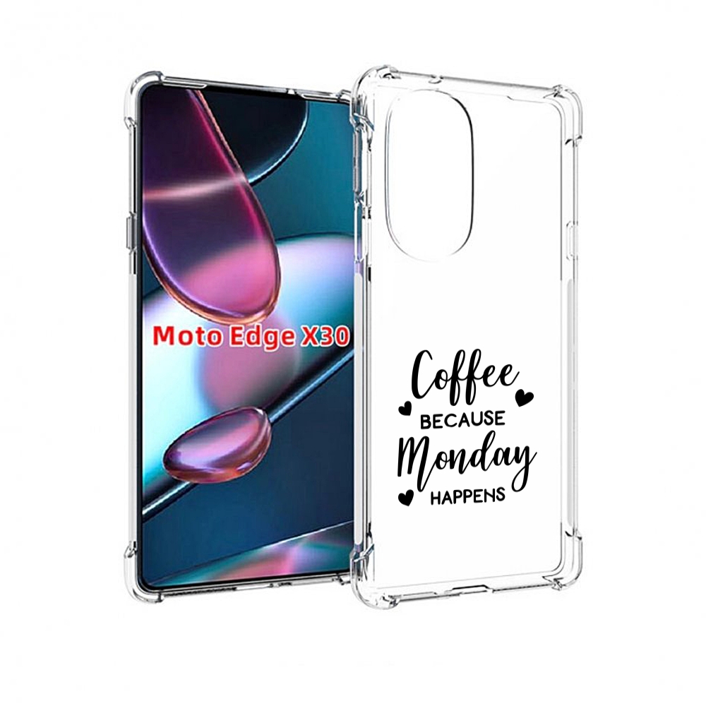 

Чехол MyPads кофе и понедельник стал счастливым для Motorola Moto Edge X30, Прозрачный, Tocco