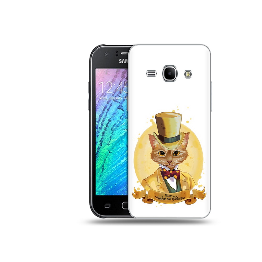 

Чехол MyPads Tocco для Samsung Galaxy J1 кот юрист (PT12095.602.401), Прозрачный, Tocco