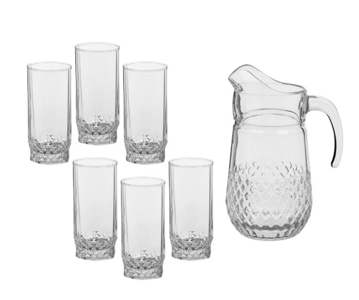 Набор Стекло Кувшин 2Л+6 Стаканов Вальс (4) Pasabahce 97675