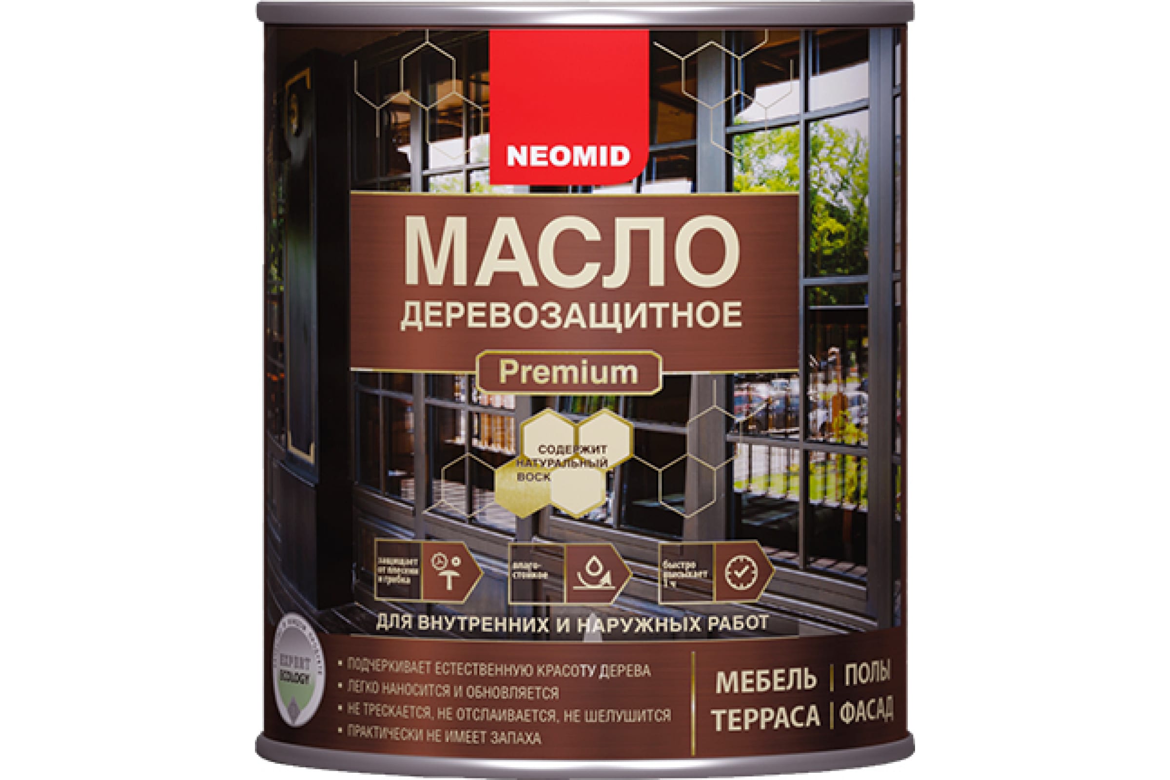 NEOMID Масло деревозащитное Premium 0,75 л Серый жемчуг Н-маслоPrem-0,75/сер