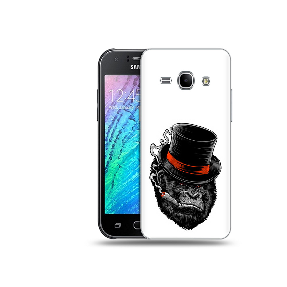 

Чехол MyPads Tocco для Samsung Galaxy J1 дизайнерская горилла (PT12095.602.431), Прозрачный, Tocco