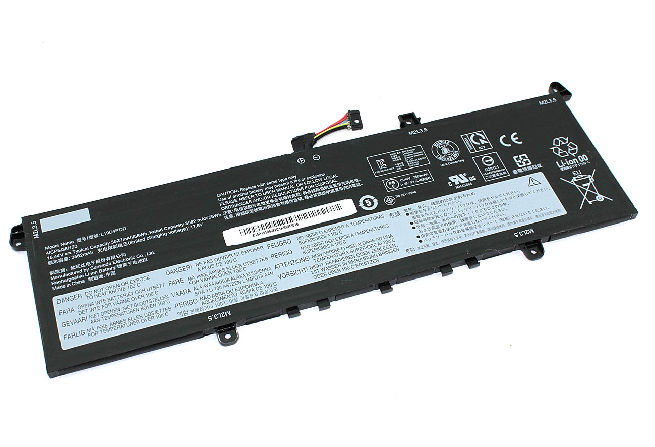 фото Аккумуляторная батарея для ноутбука lenovo thinkbook 14s g2 itl (l19m4pdd) 15.44v 3562mah oem