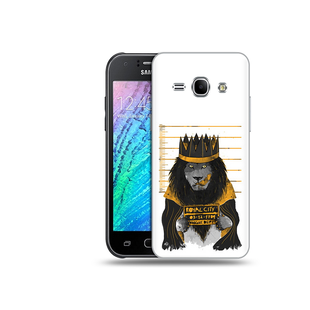 

Чехол MyPads Tocco для Samsung Galaxy J1 лев в законе (PT12095.602.435), Прозрачный, Tocco