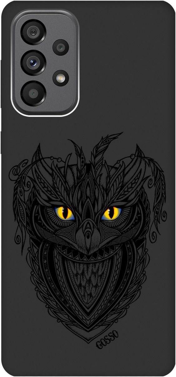 

Матовый чехол на Samsung Galaxy A73 5G с принтом "Grand Owl" черный, Черный;голубой, 10572