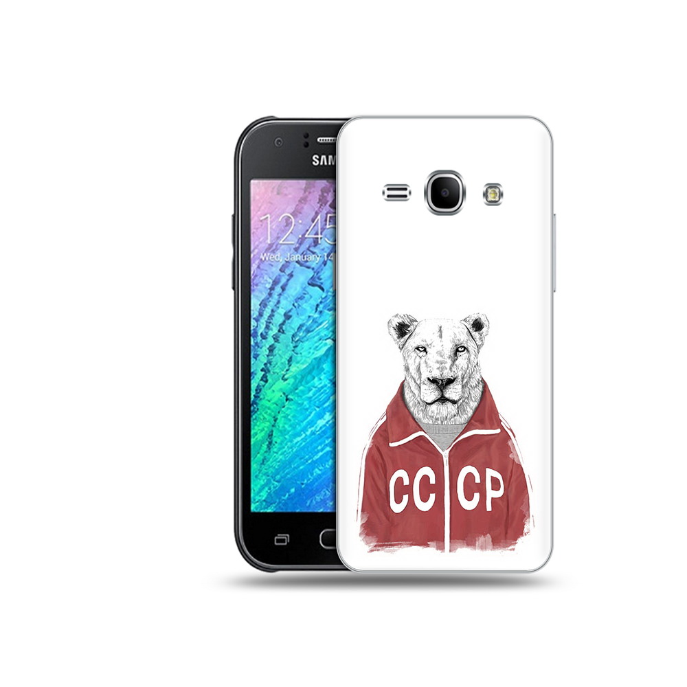

Чехол MyPads Tocco для Samsung Galaxy J1 львица ссср (PT12095.602.450), Прозрачный, Tocco