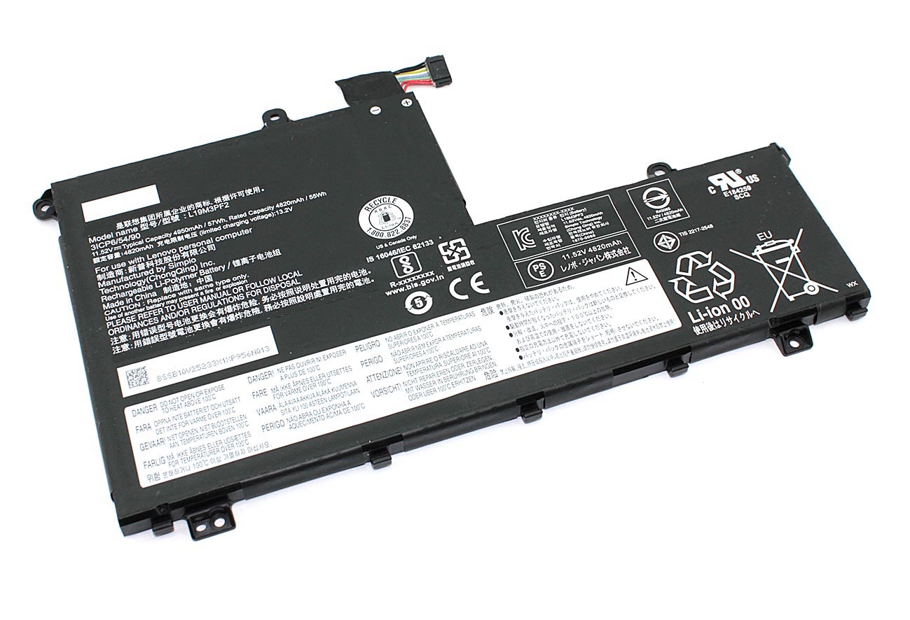

Аккумуляторная батарея для ноутбука Lenovo ThinkBook 15-IIL (L19M3PF2) 11.52V 57Wh, L19M3PF2