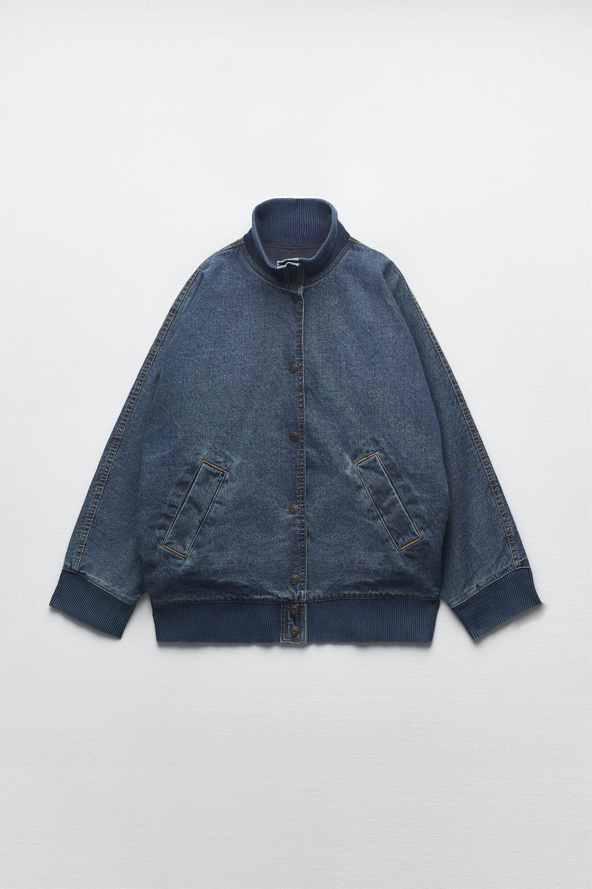 Джинсовая куртка женская ZARA 01213050 синяя XS (доставка из-за рубежа)