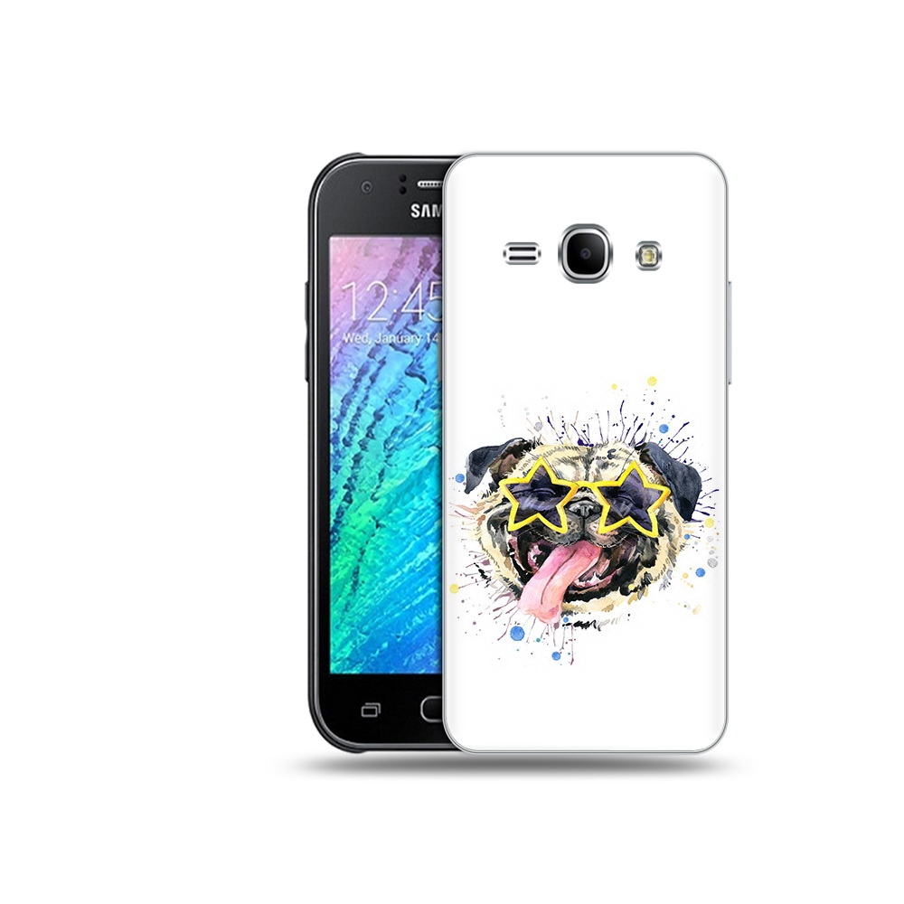 

Чехол MyPads Tocco для Samsung Galaxy J1 мопс боксер (PT12095.602.482), Прозрачный, Tocco