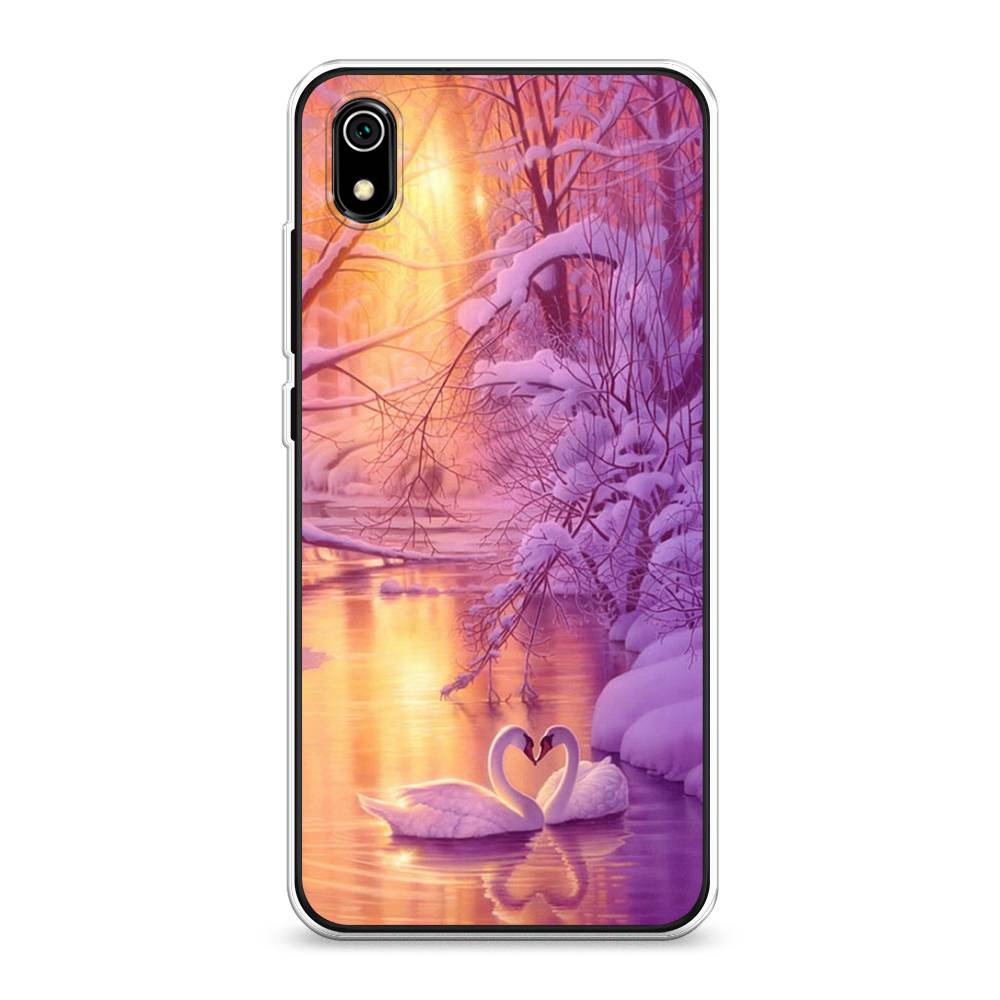 

Чехол на Xiaomi Redmi 7A "Зима 1", Фиолетовый;желтый, 35450-2