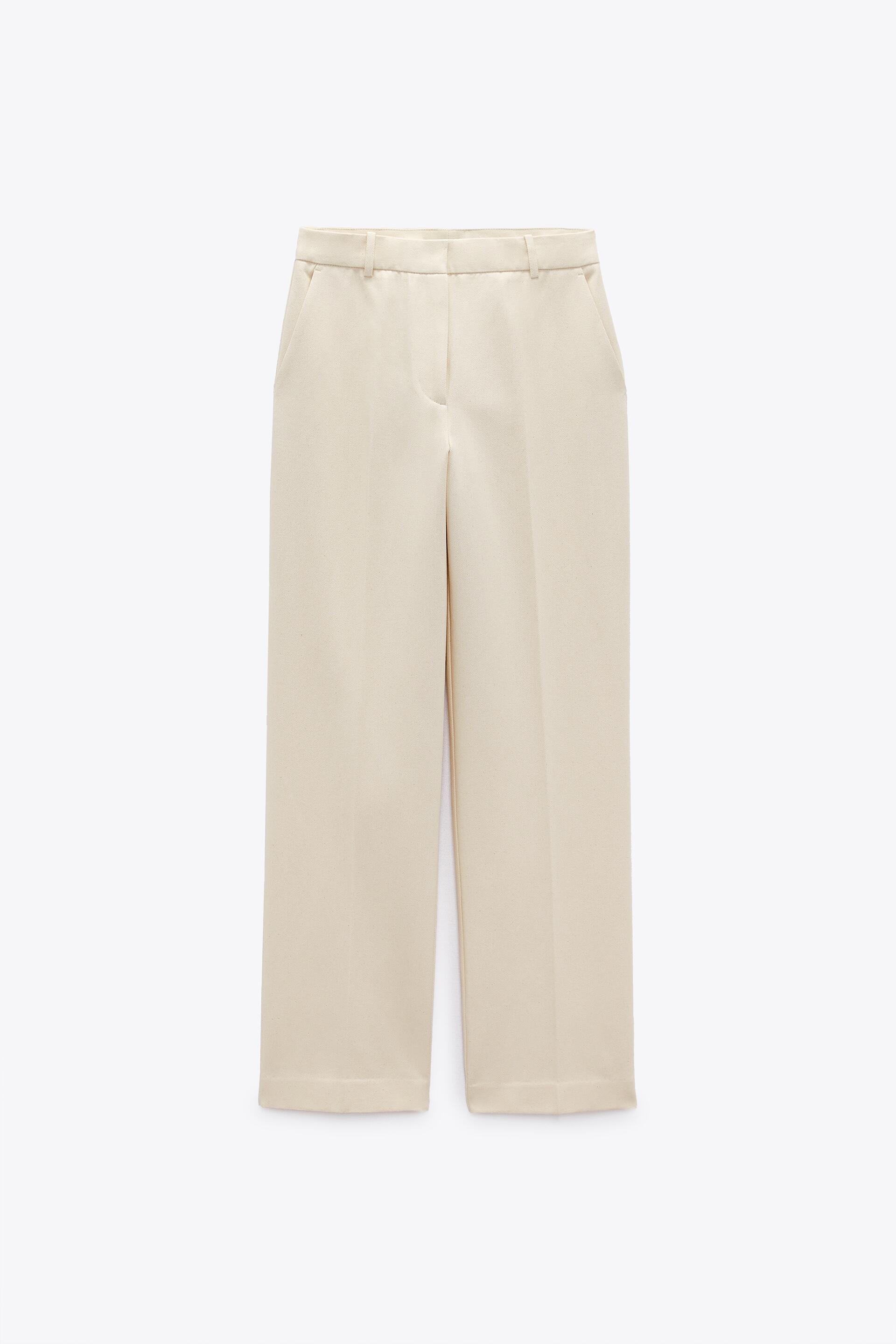 

Брюки женские ZARA 01478023 белые XL (доставка из-за рубежа), 01478023