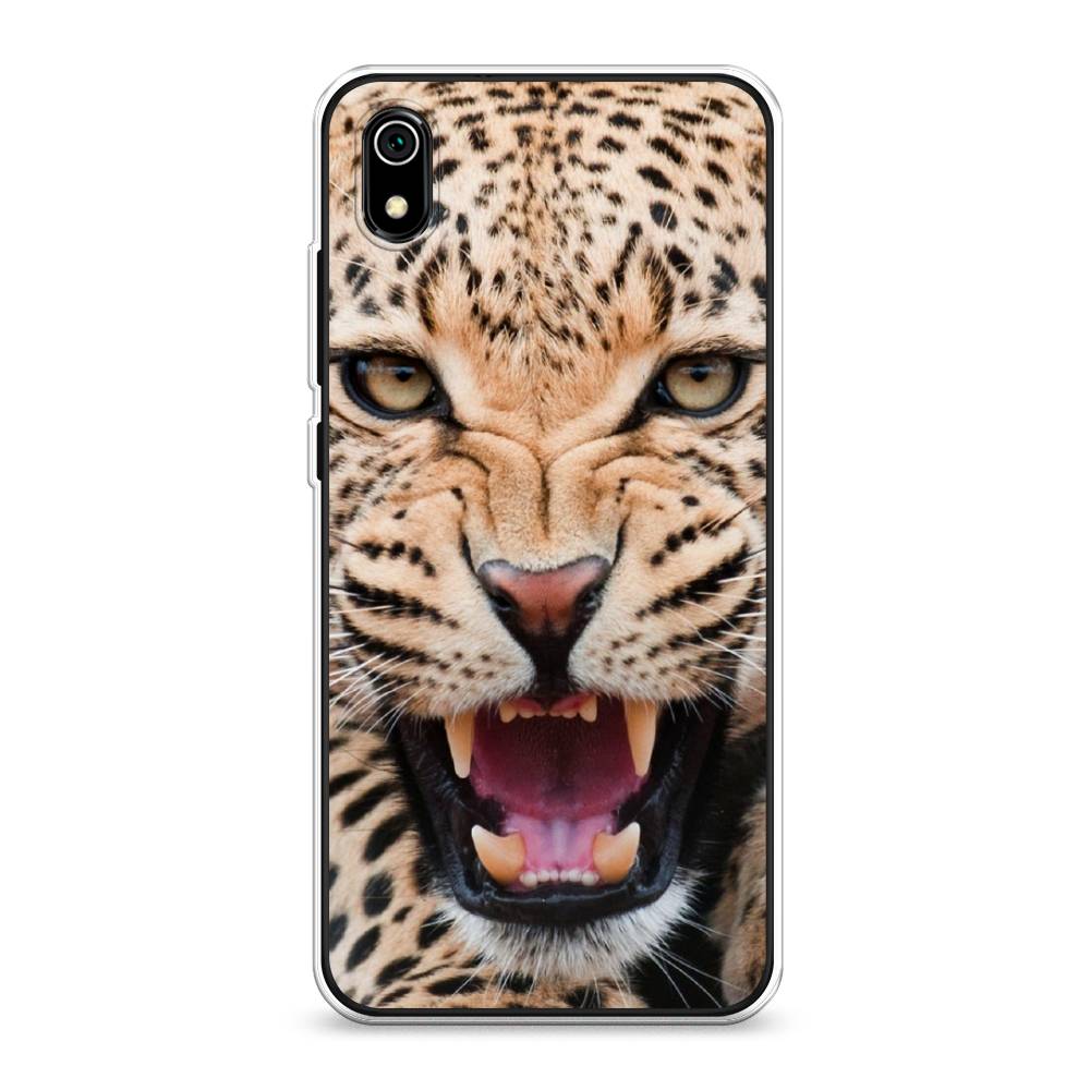 

Чехол на Xiaomi Redmi 7A "Леопард 3d", Бежевый;черный, 35450-6