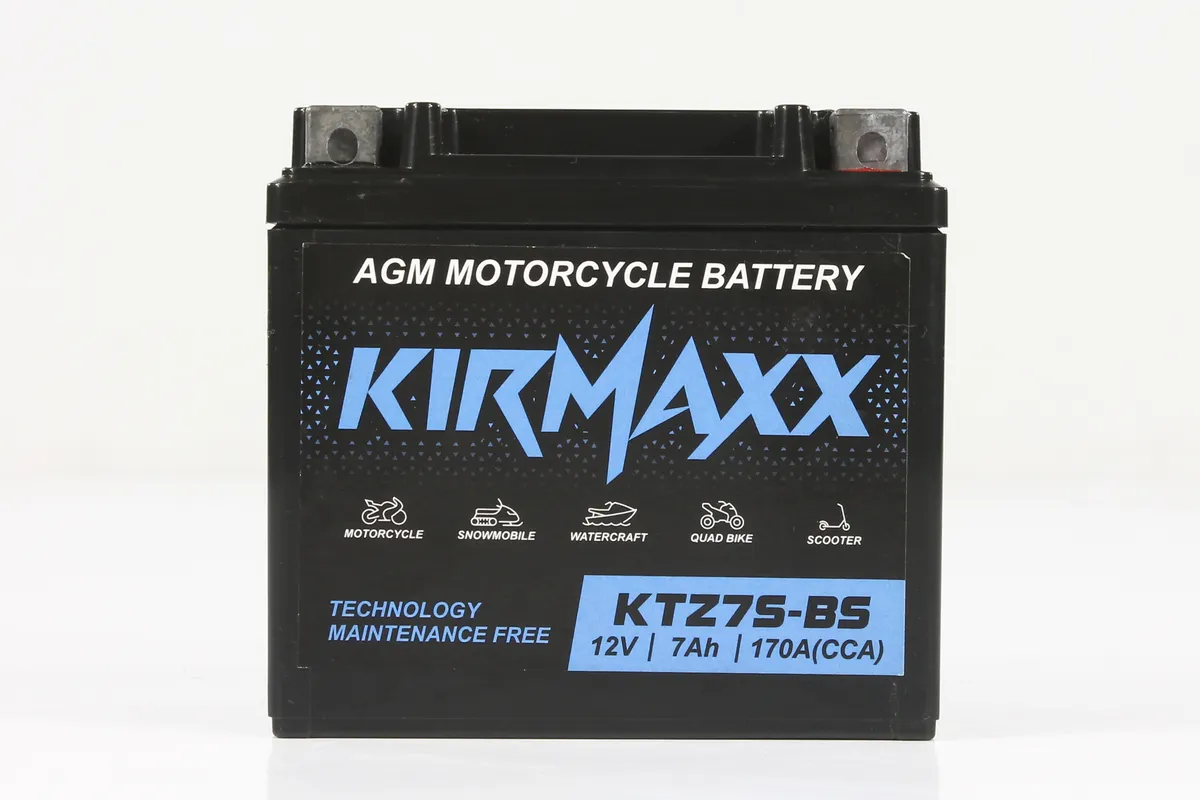 

Мото аккумулятор KirMaxx KTZ7S (YTZ7S) стартерный для мотоцикла AGM 12V 7 а/ч, KirMaxx KTZ7S