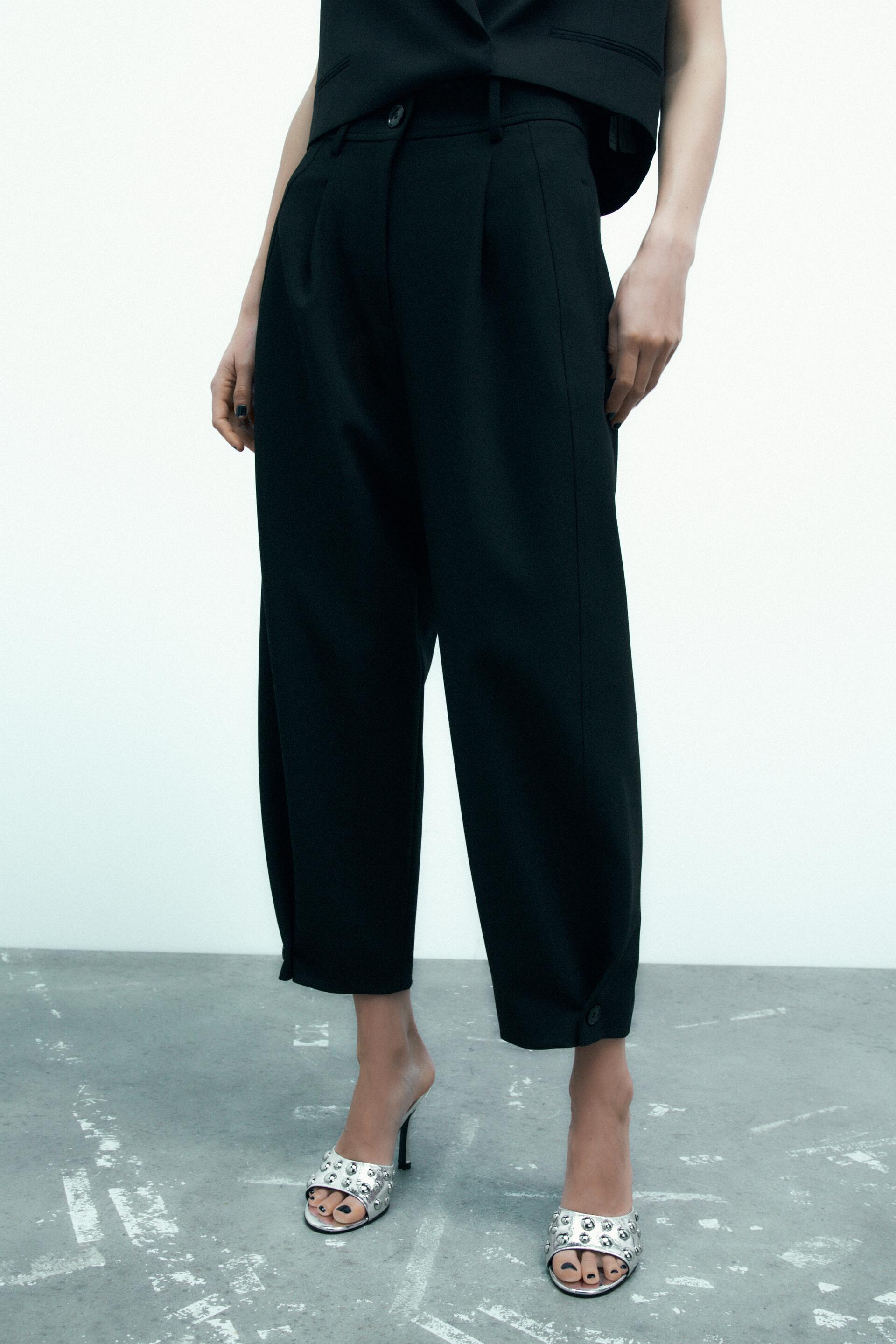 

Брюки женские ZARA 02221482 черные M (доставка из-за рубежа), Черный, 02221482