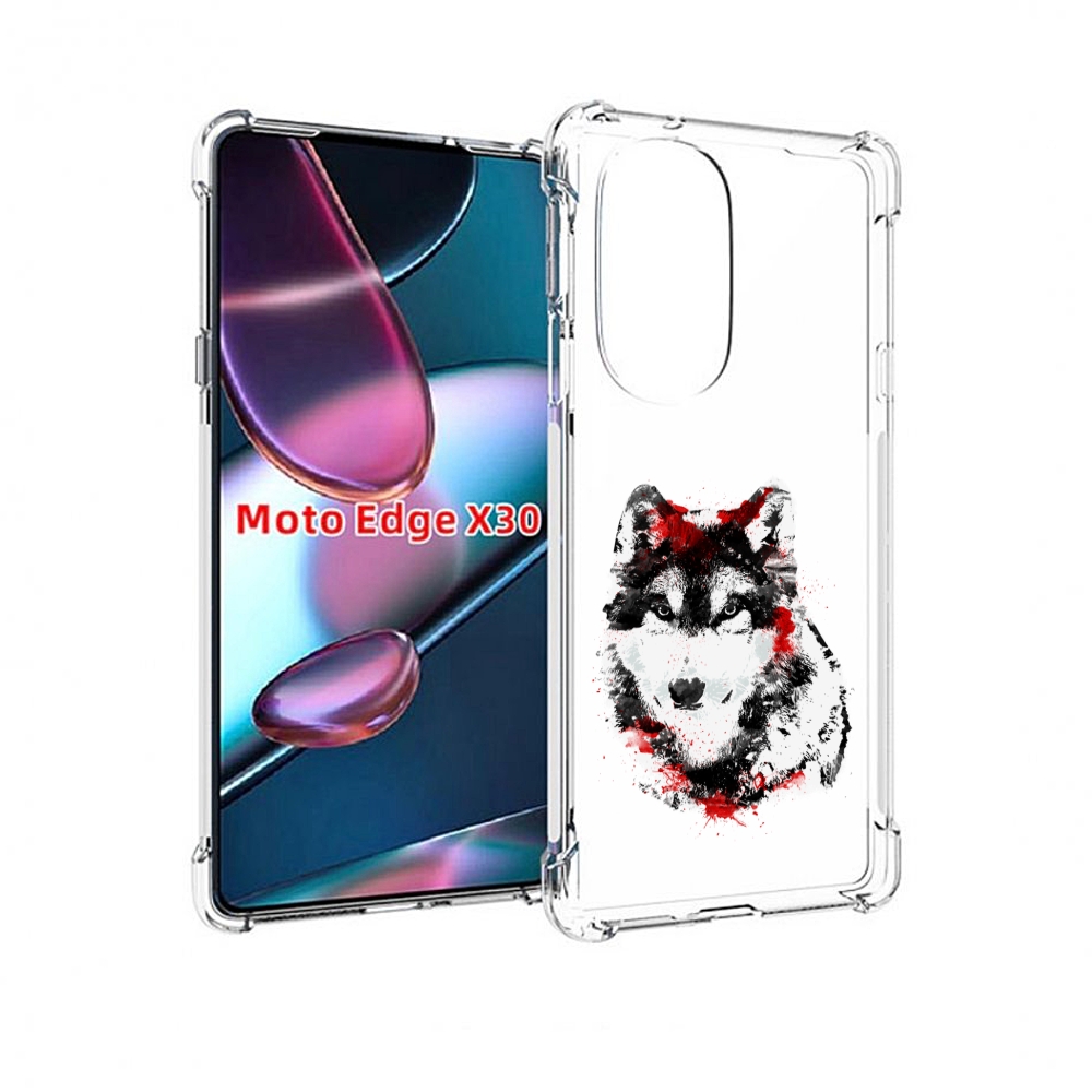 

Чехол MyPads кровавый волк для Motorola Moto Edge X30, Прозрачный, Tocco