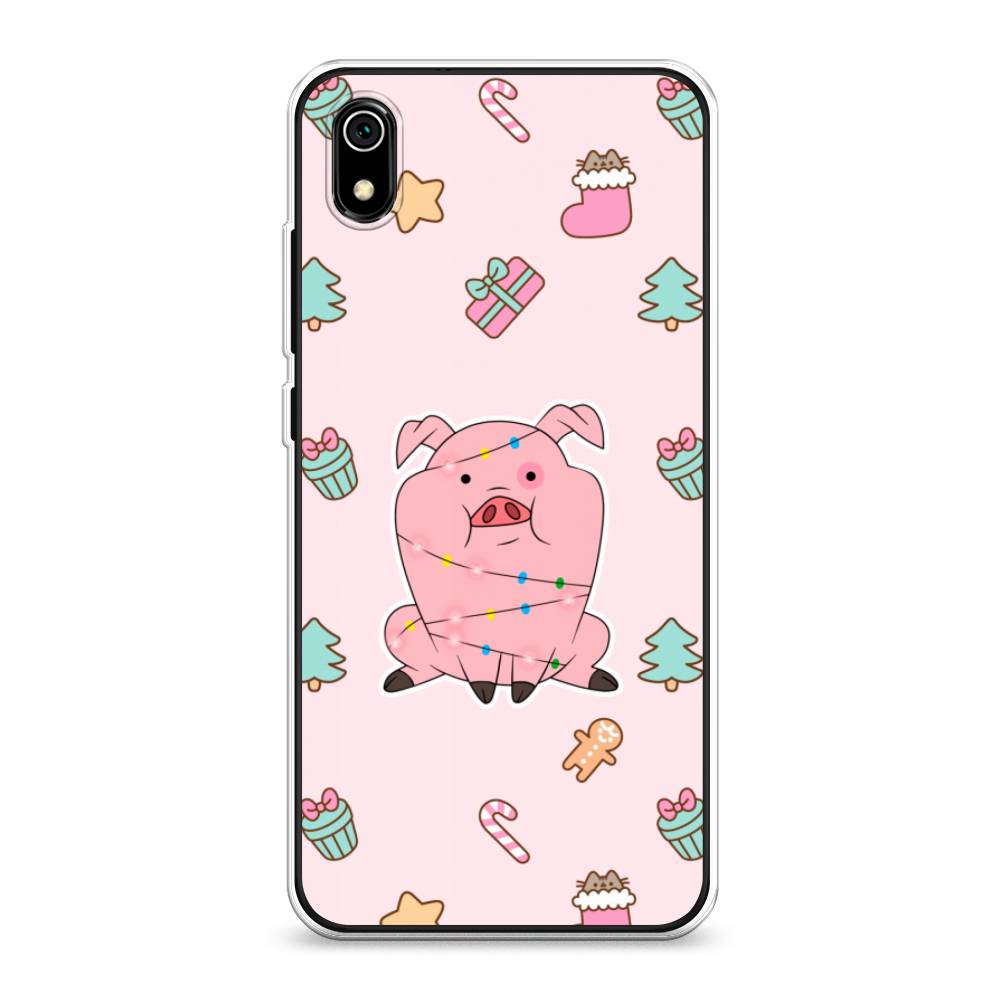 

Чехол на Xiaomi Redmi 7A "Розовая свинка", Розовый;зеленый, 35450-5
