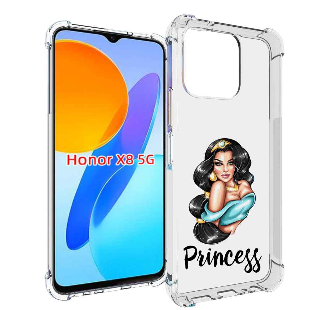 

Чехол MyPads Принцесса-Жасмин женский для Honor X8 5G, Прозрачный, Tocco